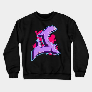 Letter J - Graffiti Street Art Style Crewneck Sweatshirt